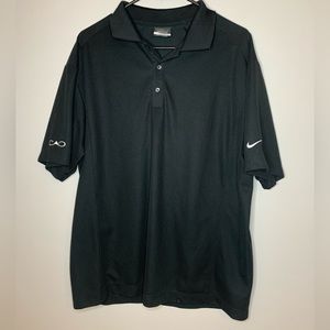 Mens Black Nike Golf Polo Dri Fit Size Large